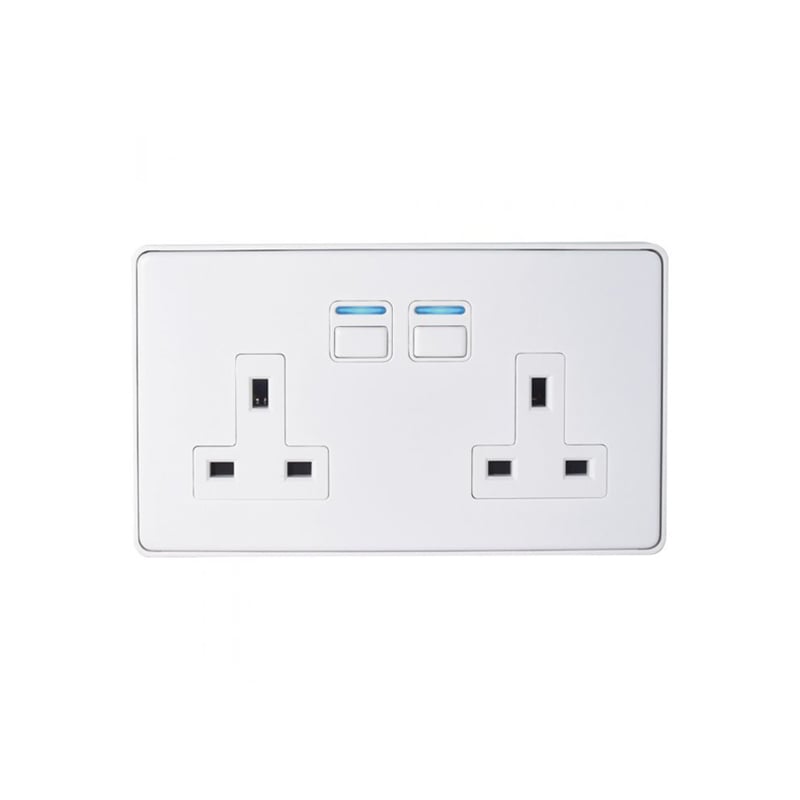 Lightwave RF Power Sockets (Gen2) White Metal