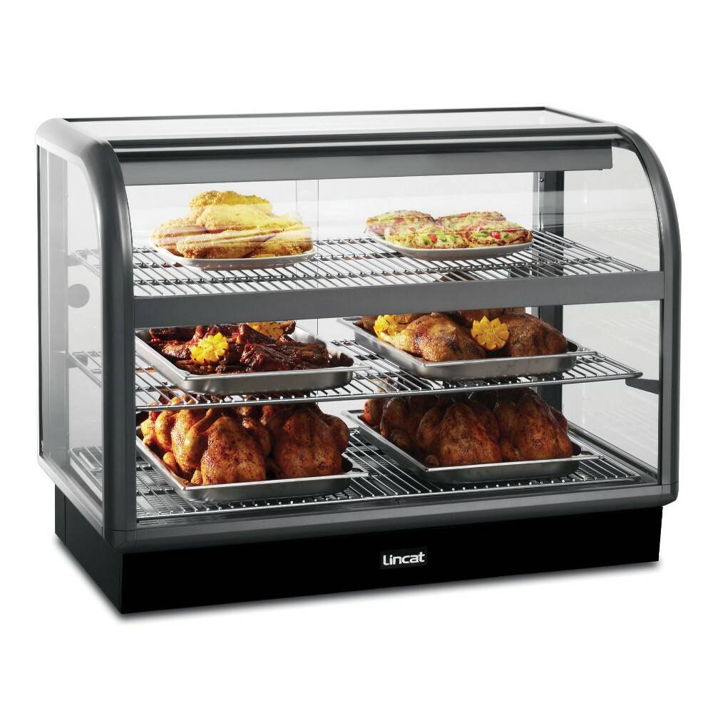 Lincat Seal 650 Series Counter-top Curved Front Heated Merchandiser – Back-Service – W 1000 mm – 2.02 kW