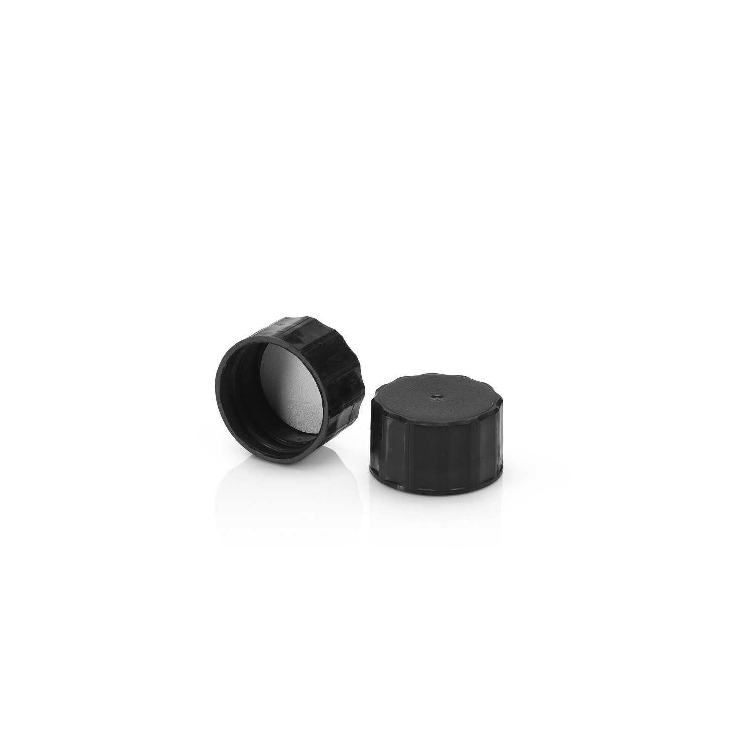 Stockists Of 28&#47;410 Black Wadded Screw Cap &#45; Smooth