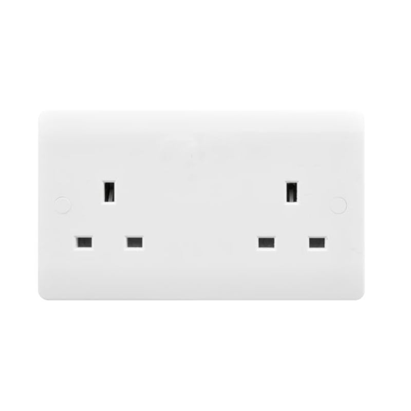 Hamilton Verve 2 Gang 13A Unswitched Socket Outlet