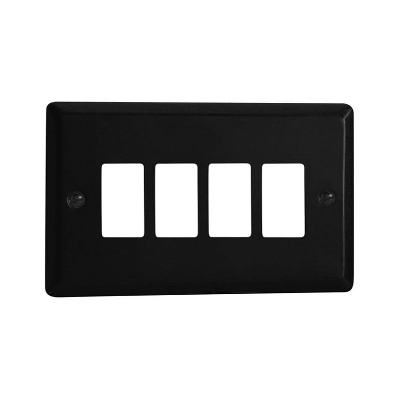 Varilight Urban 4G Plate Matt Black with York Twin Plate (Standard Plate)