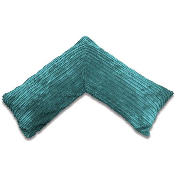 Teal Chunky Cord V pillow support/pregnancy cushion. Chunky cord removable cover