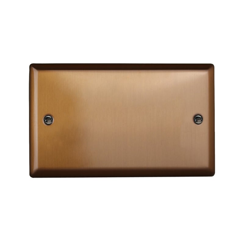 Varilight Urban Double Blank Plate Brushed Bronze (Standard Plate)