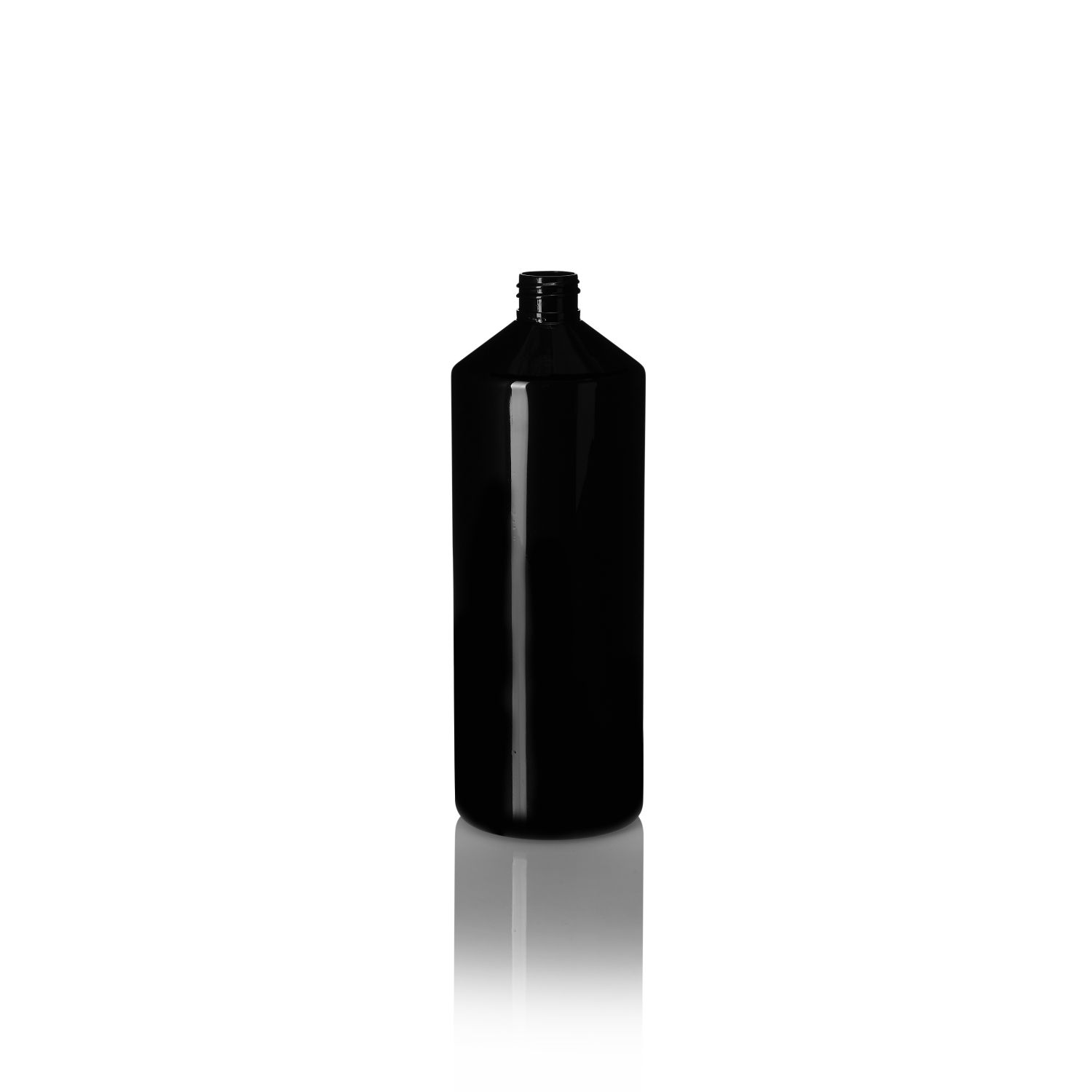 Providers Of 1Ltr Black PET 30&#37; PCR Cylindrical Bottle UK