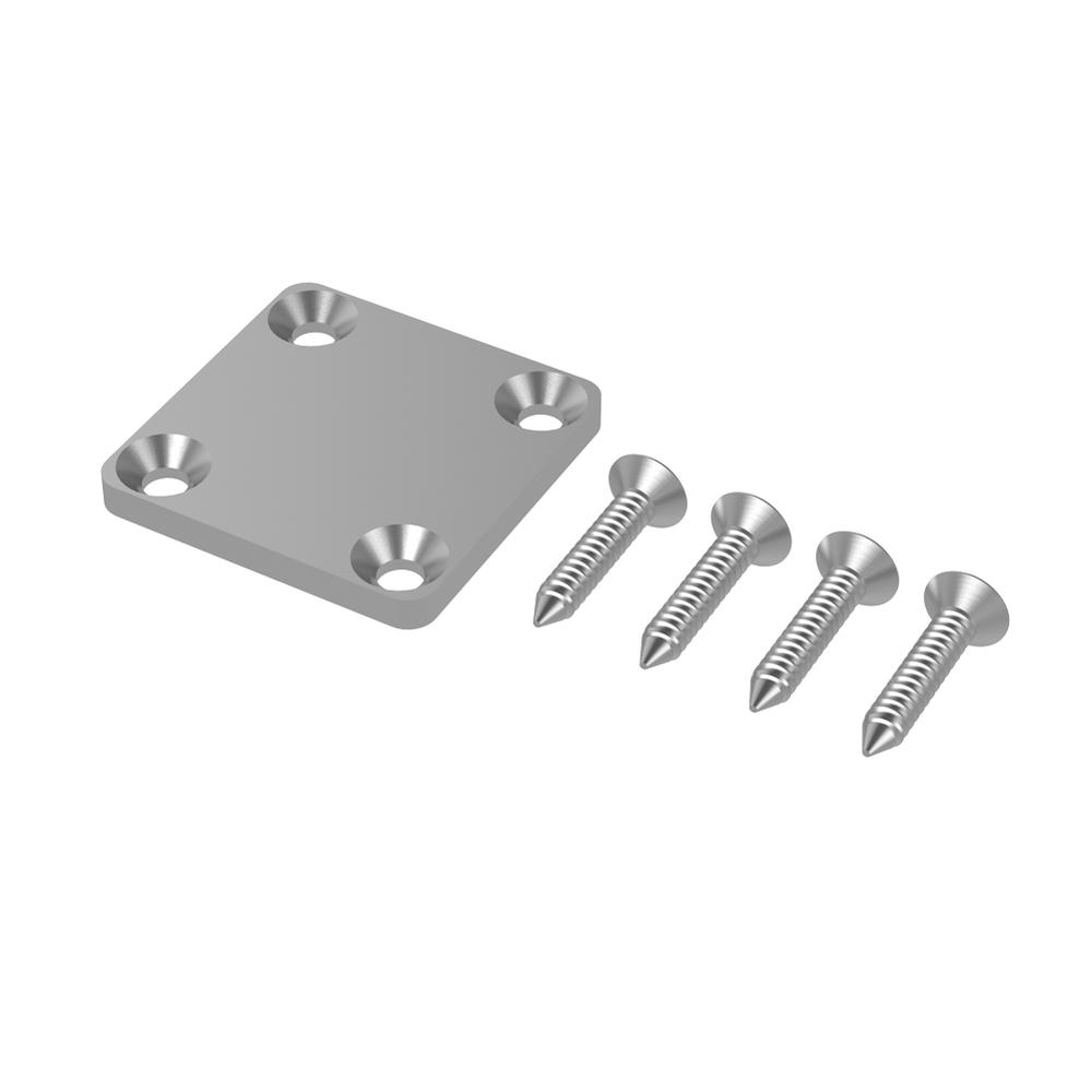 Marano Base Cover Plate C/w Four FixingsAluminium Satin Anodised Finish