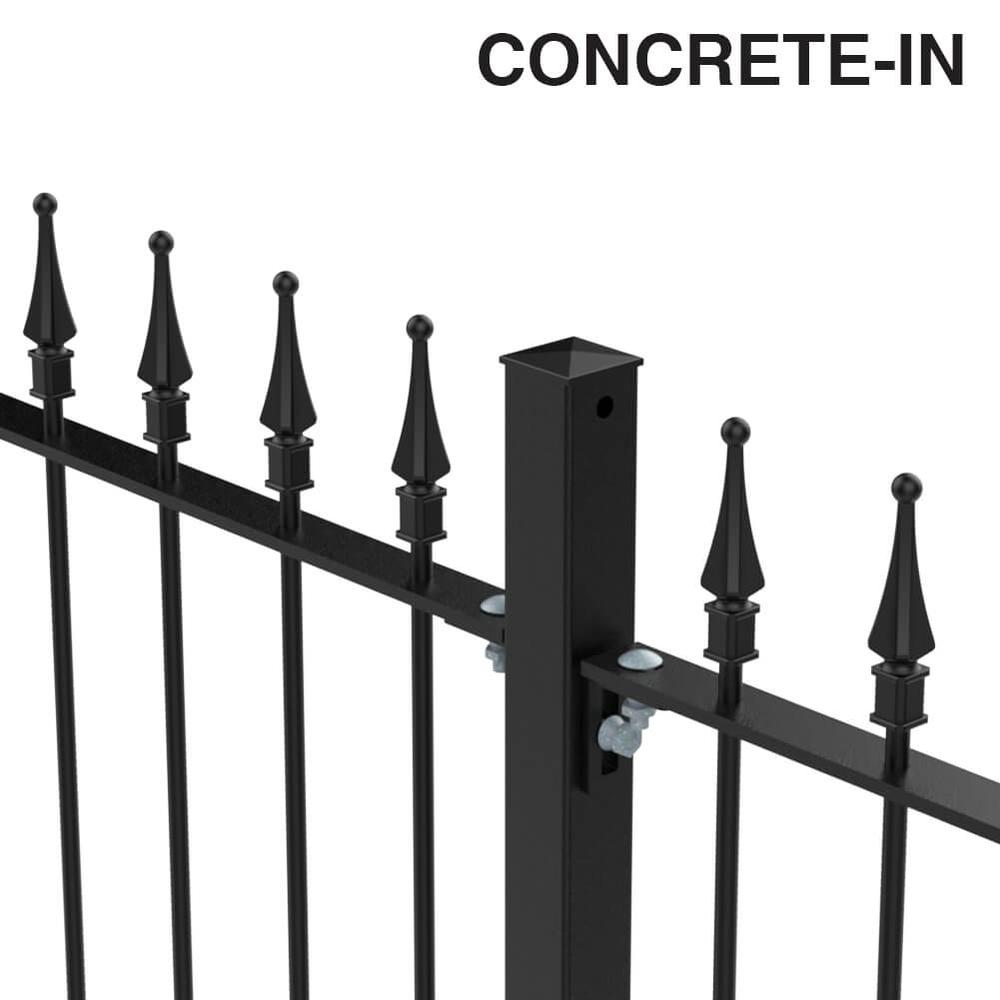 Forest Railhead Panel 1200mm12mm Bars - Concrete In -  PPC Black