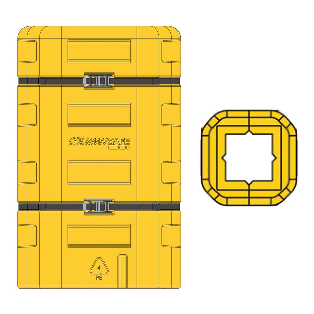 U Column Polywrap Protector To Suit 914 x 305mm H1045 x W1250 x D650mm