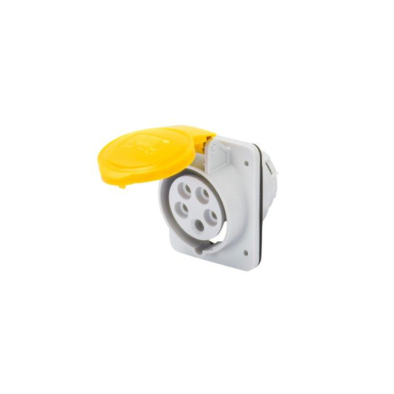 Gewiss Mounting Socket Outlet IP44 2P+E 16A 110V Yellow