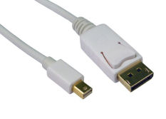 M62-01 1 Mtr Mini Display Port to DisplayPort Cable ( Video Adaptor Cable)  White