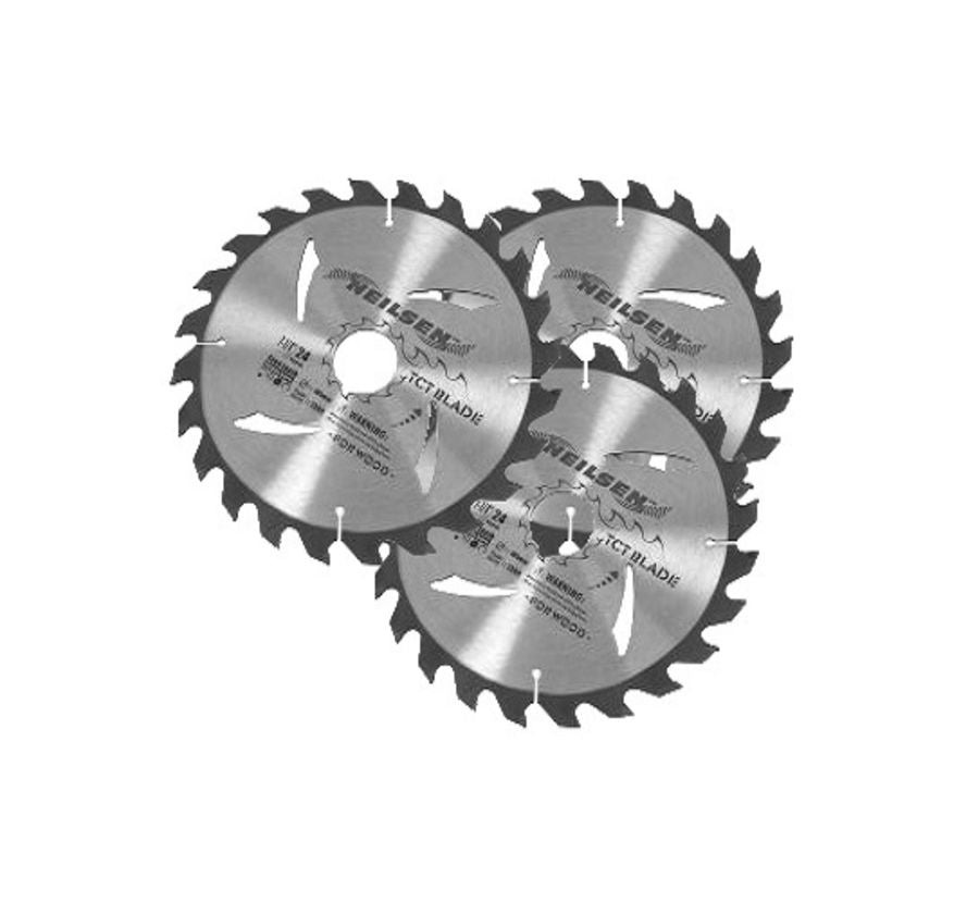 Neilsen CT2519 Tct Circular Saw Blade 3pc 185mm