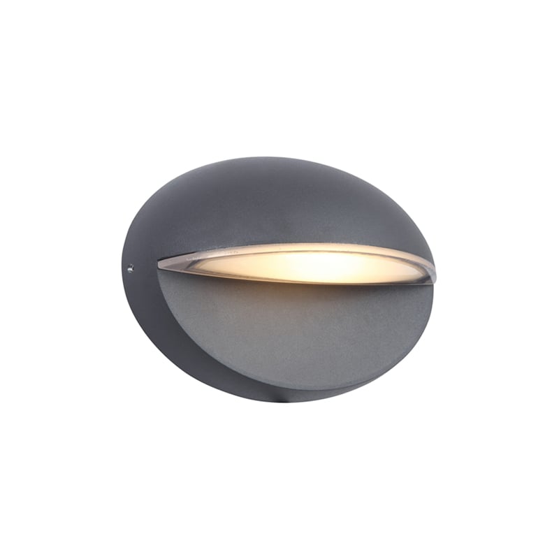 Kosnic Haldon Oval Outdoor LED Wall Light Black