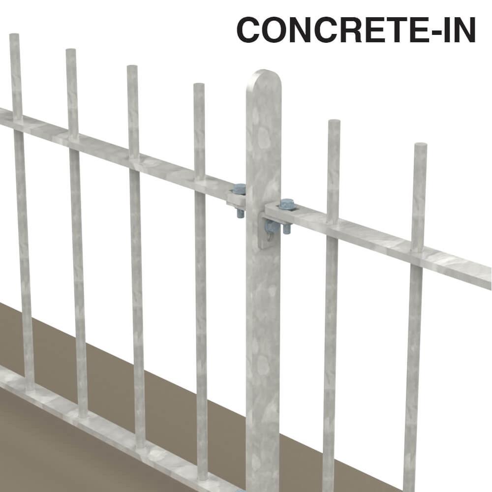 500mm Vertical bar  Concrete In Fence p/With 12mm Bars - Galvanised