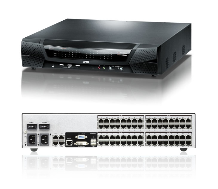 KN4164V - Aten - 1-Local/4-Remote Access 64-Port Cat 5 KVM over IP Switch with VM, with Panel Array Mode, 1920 x 1200 (KN Range)