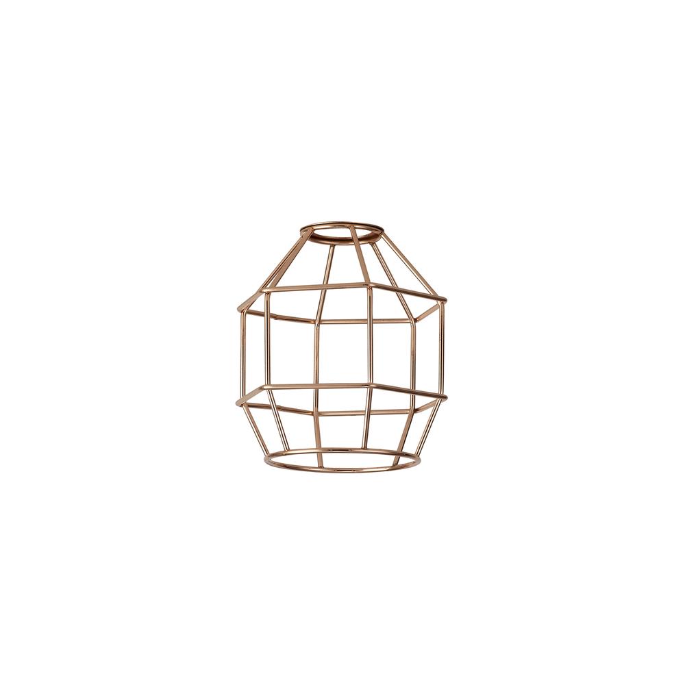 Luxuria Glorelle Hexagon 14cm Wire Cage Shade Rose Gold