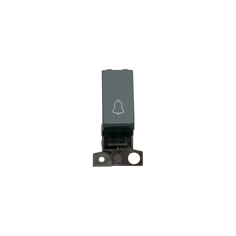 Click MiniGrid 10AX 1 Way Retractive Bell Switch Module Black