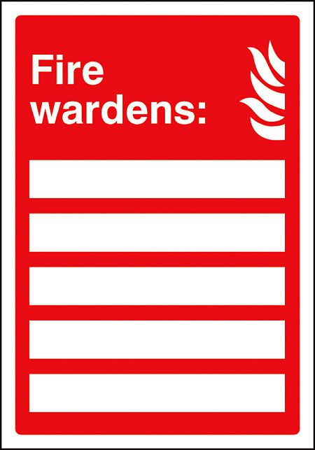 Fire wardens (space for 5 people)