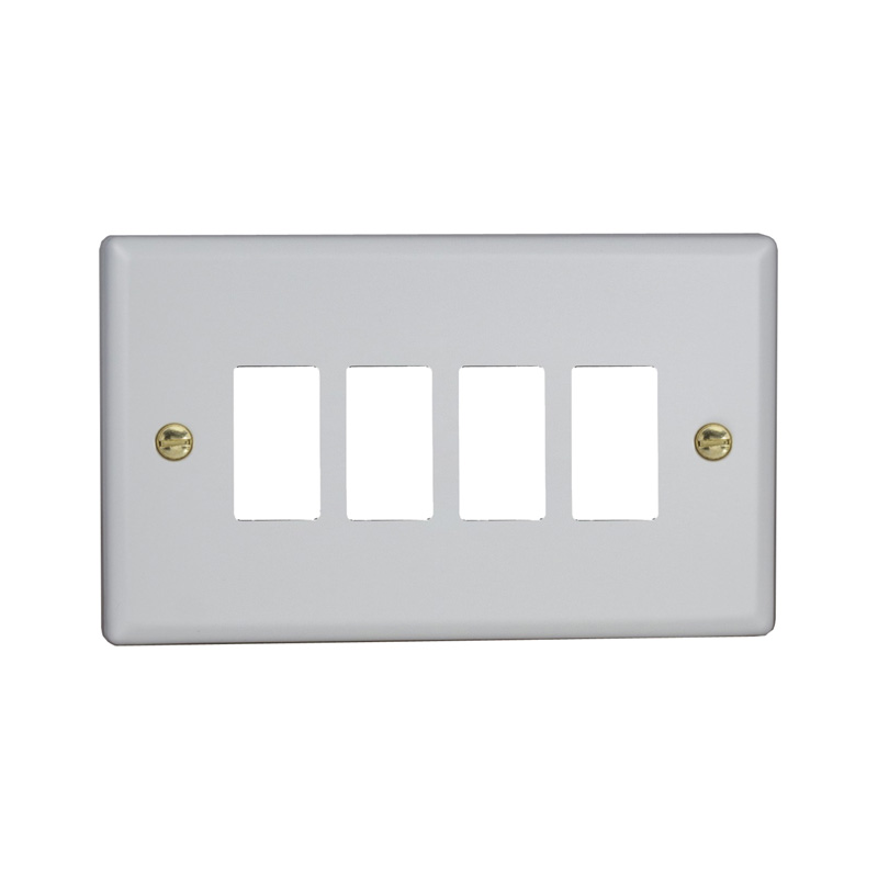 Varilight Vogue 4G Twin Plate with Yoke Matt White