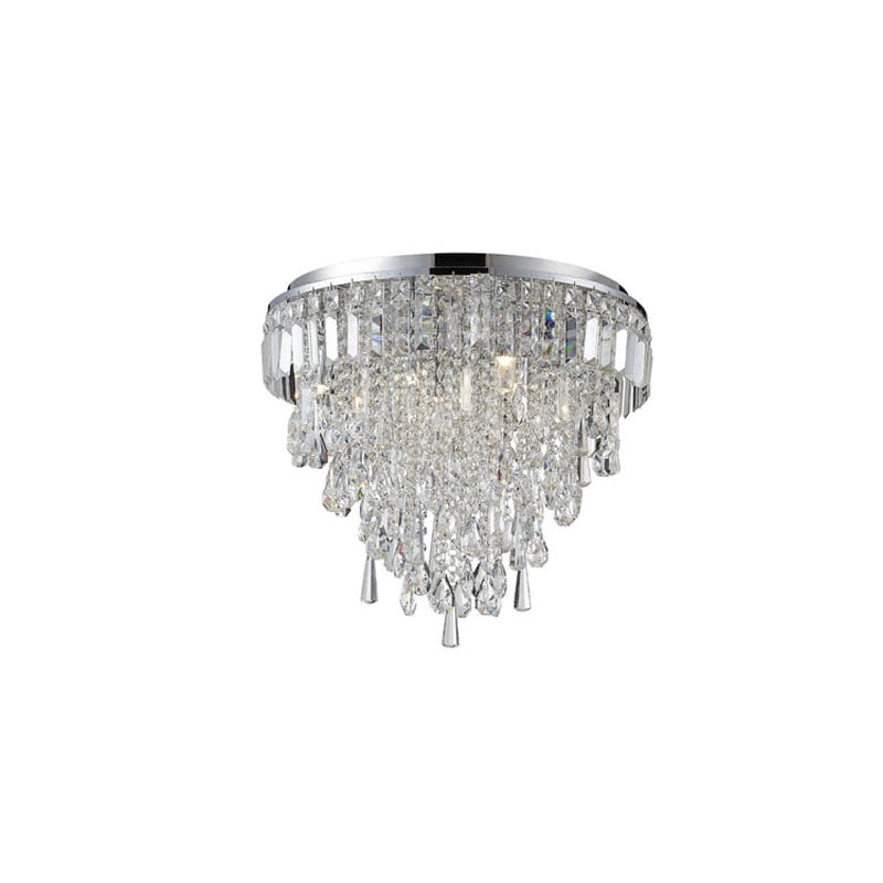 Forum Bresna Flush Ceiling Light 6xG9 Mixed Crystal