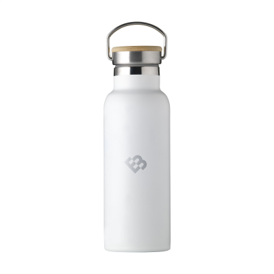 NORDVIK RCS RECYCLED STEEL 500 ML DRINK BOTTLE in White.