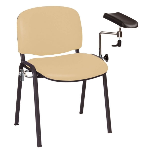 Phlebotomy Chair - Vinyl Anti-Bacterial Seats - Beige
