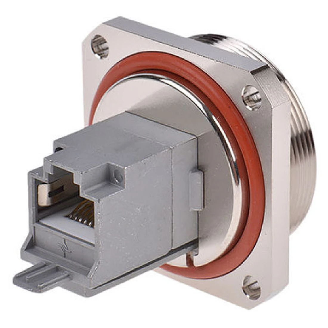 Telegartner J60020A0002 (100007381) TOC bulkhead set IP68; AMJ Coupler K Cat.6; nickel-plated brass