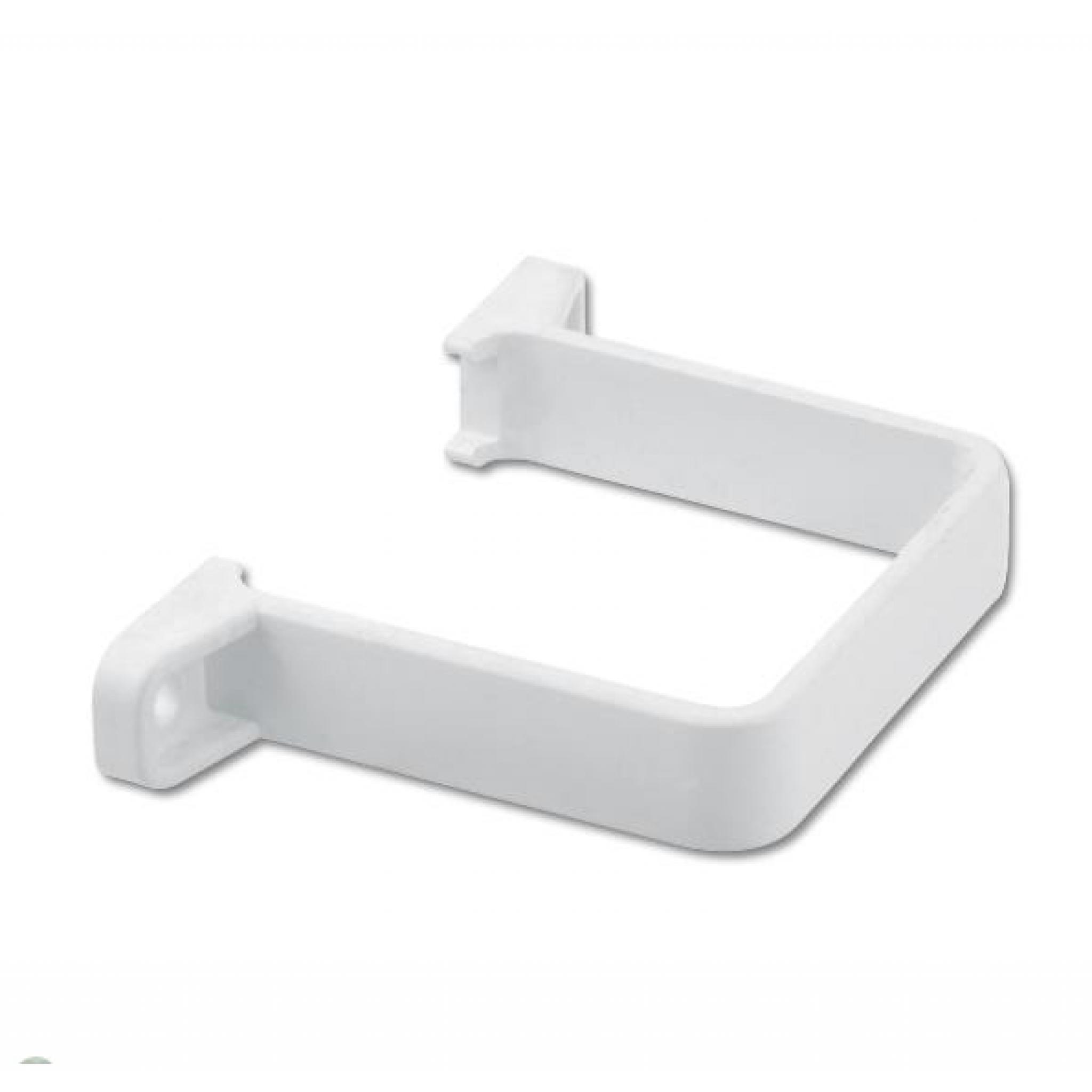 White Square Down Pipe Clip Flush To Wall