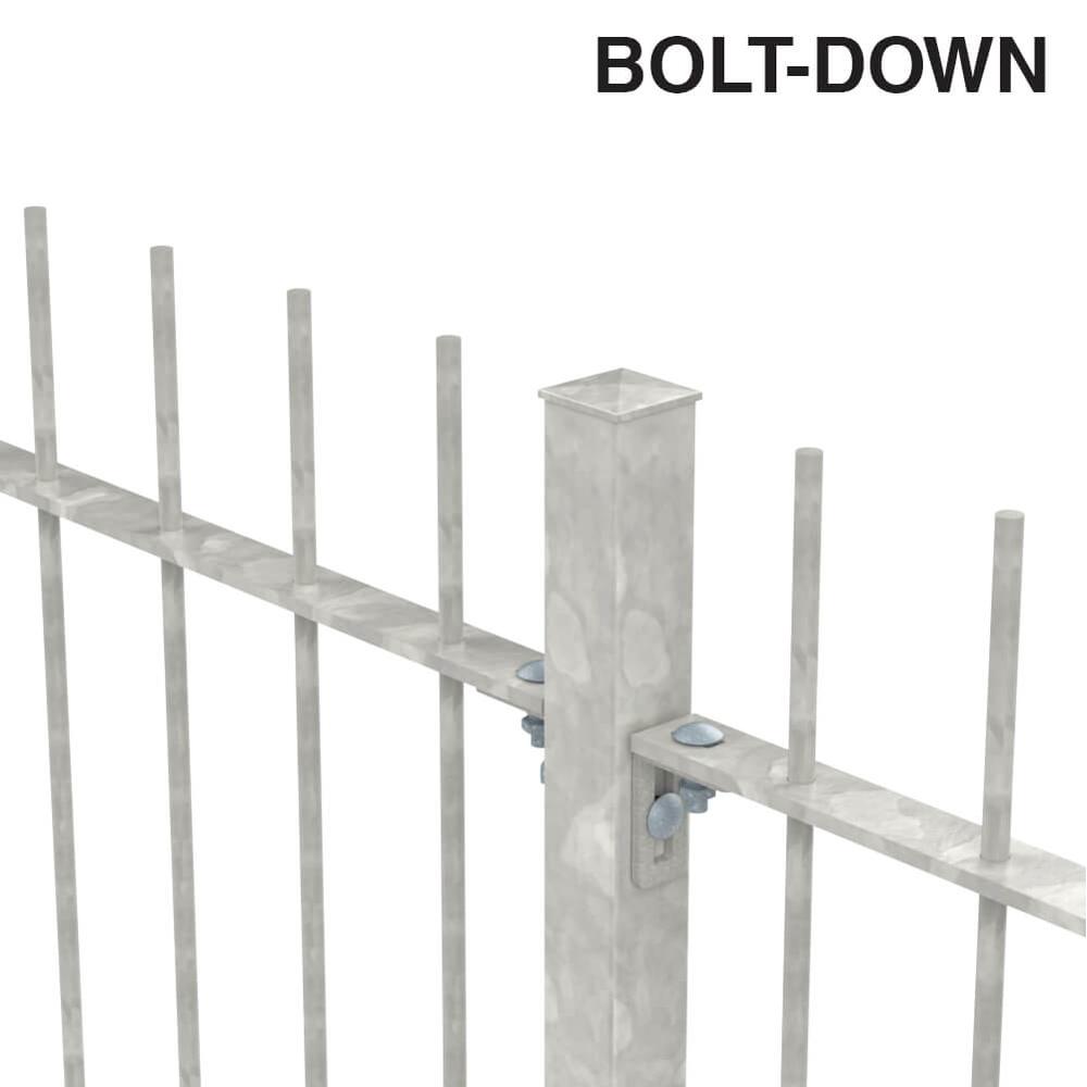 Vertical Bar Bolt Down Fence p/m900mm x 12mm Bars - Galvanised