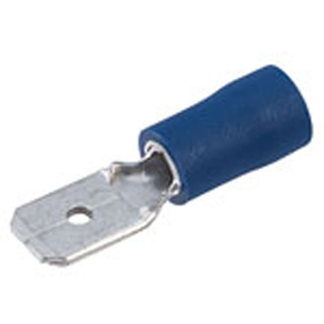 BLUE MALE PUSH-ON 6.3 X 0.8MM PACKS OF 100
