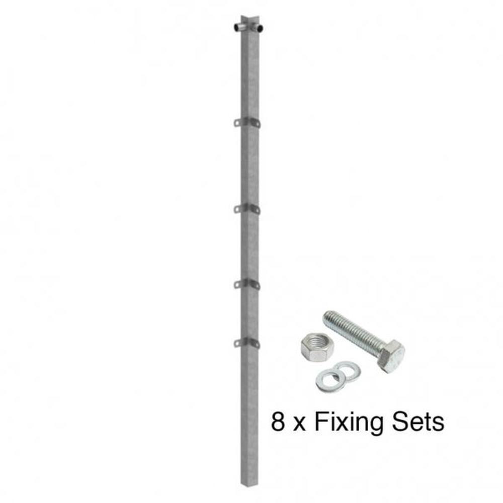 Estate Railing 1.2m high Corner PostLong Bar Component System c/w fixings