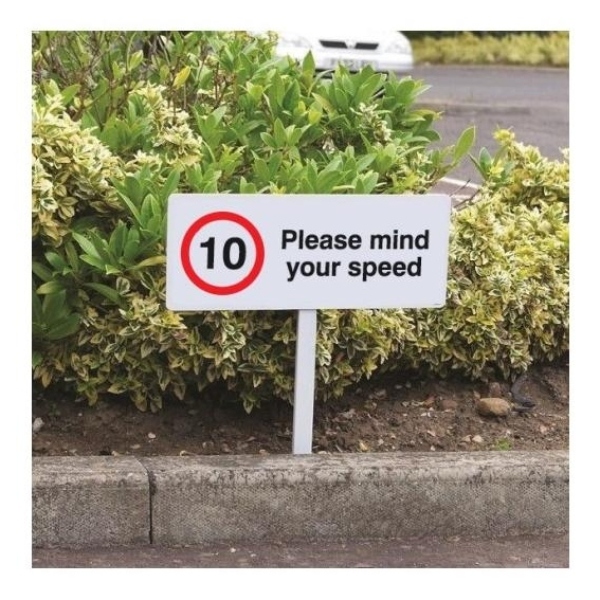 10mph Please Mind Your Speed – Verge Sign with 800mm Post