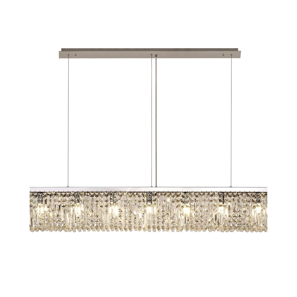 Luxuria Illumia 138x9cm Linear Pendant Chandelier 7 Light E14 Polished Chrome/Crystal