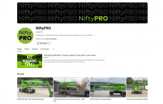 NiftyPRO: Elevating Knowledge and Safety for Niftylift Owners and Operators