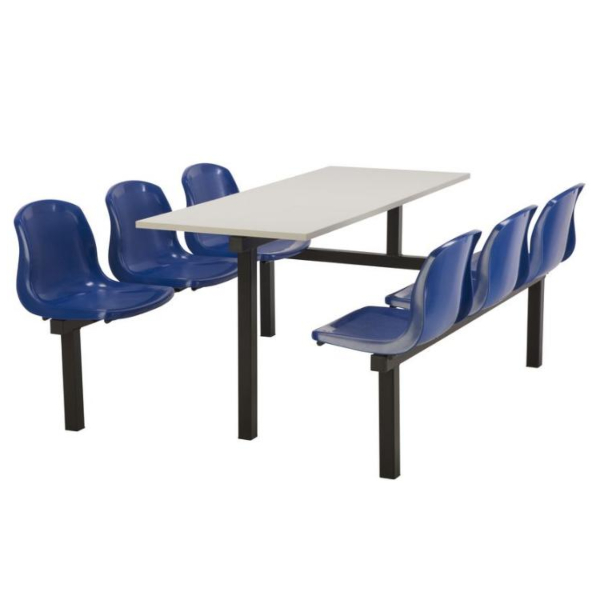 CU90 - 6-Seater Harvey Canteen Unit - 1 Way Access, Blue, Grey