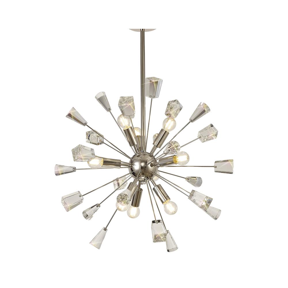 Luxuria *Lambert 60cm Pendant Sputnik 9 Light E14 Polished Nickel/Crystal