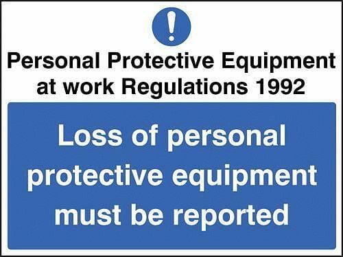 Loss of PPE must be reported