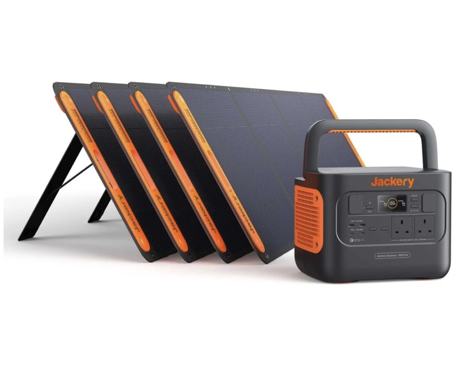Jackery Explorer 1000 Pro Portable Power Station + 4 SolarSaga 200W Solar Panels