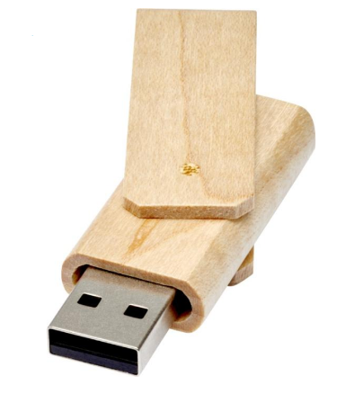 Rotate wooden USB - Light brown (1Z48771D)