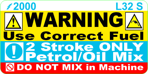 L032 S - 2 Stroke Petrol/Oil Mix
[L32S]