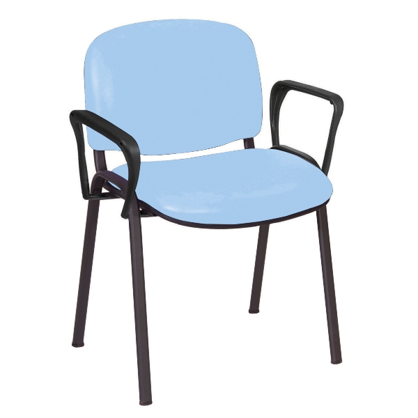 Galaxy Visitor Chair With Arms - Cool Blue