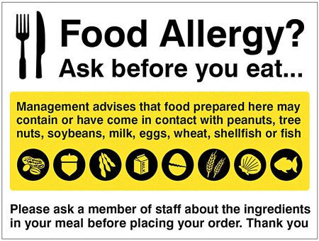 Food Allergy Notice