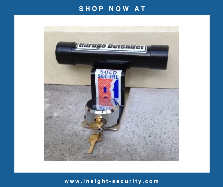Garage Door Defender with shackless padlock - Sold Secure Bronze (domestic)