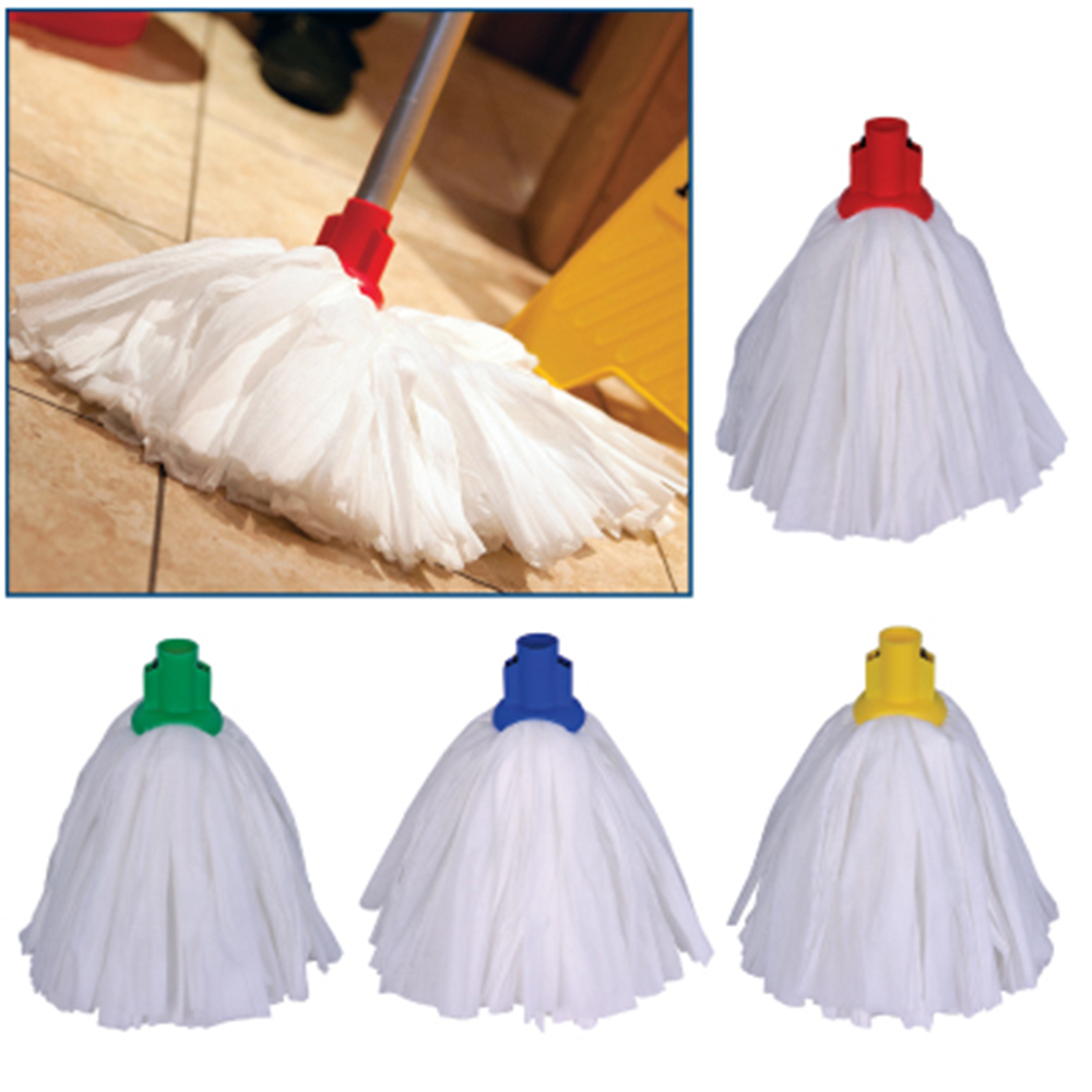 High Quality White Fabric Mop Heads (X5) For Schools
