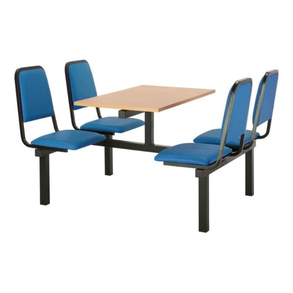 CU92 - 4-Seater Chester Canteen Unit - 2 Way Access, Blue, Beech