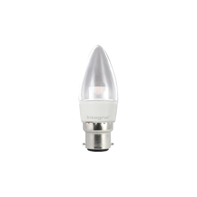 Integral B22 Non Dimmable Candle LED Lamp Clear 3.4W