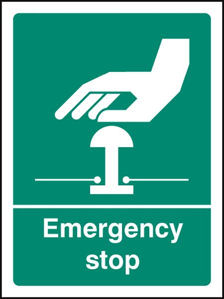 Emergency stop (white/green)