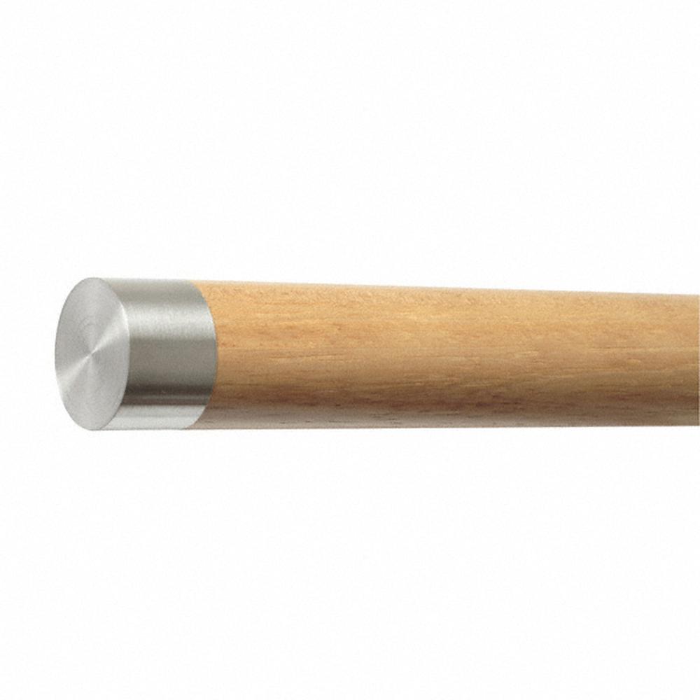 End Cap Flat Wood Fitting45mm Dia 304S/S (Incl. Plastic Supports)