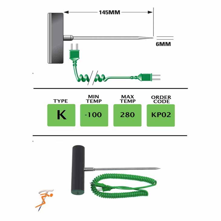 KP02 - K Type T Bar Heavy Duty Needle Probe