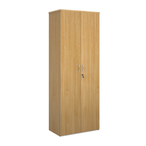 Universal Double Door Cupboard with 5 Shelves - Oak