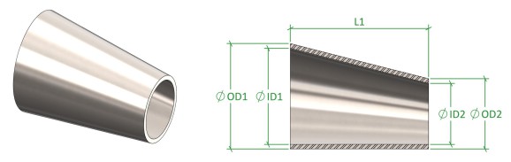 BS4825-2, Eccentric Reducers