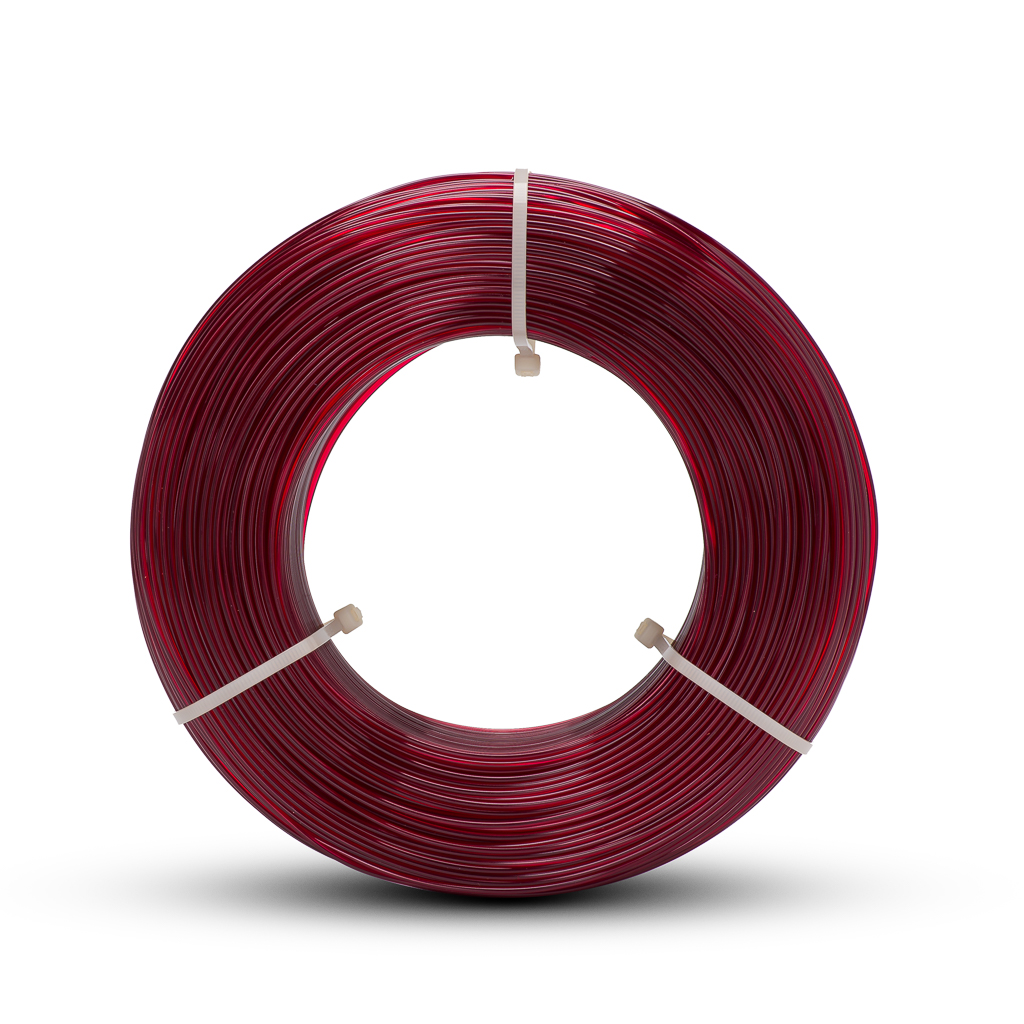 fiberlogy Refill Easy  PET-G 1.75mm Translucent Burgundy 3D printing filament 850gms